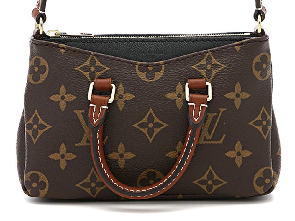LOUIS VUITTON Pallas Shoulder Bag Monogram Noir Black